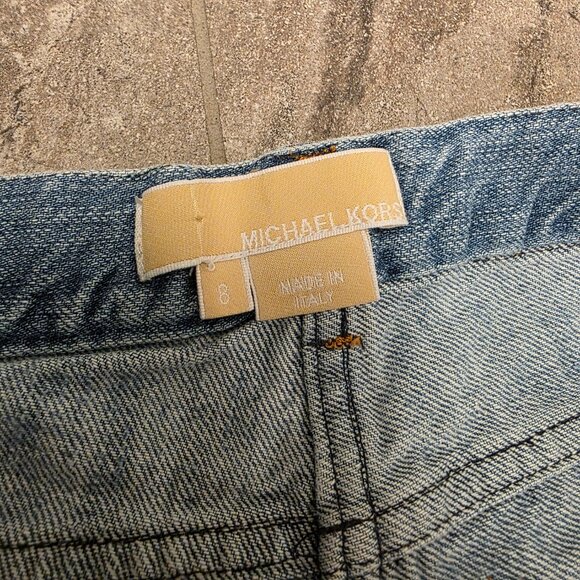 Rare MK Couture Italian Embroidered Jeans size 8 flowers hibiscus michael kors - Picture 7 of 12